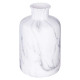 vase deco marbre contemp h17.5, blanc