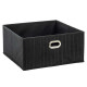 cesta de almacenamiento 31x15 bambú negro, negro