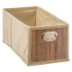 cesta de almacenamiento de bambú natural, marrón
