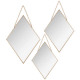 Losang metalen spiegelketting x3 goud, goud