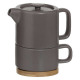 theepot soli cera natuur taupe, taupe