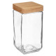 frasco de vidrio cuadrado + pin 2l, transparente