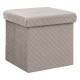 beanbag 31x31 foldable velvet linen, linen beige