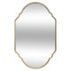 espejo de metal dorado 68.5x43 nelia, dorado