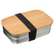 rvs + bamboe lunchbox 0,85l