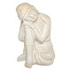 Buddha ceram sentado blanco h21, blanco