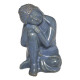 Buddha ceram sentado azul h21, azul