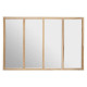 atelier nae espejo de madera 116x76, beige