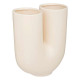 jarrón de cerámica u rivi h25, blanco cálido