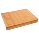 tabla de cortar de bambú + borde, beige