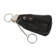 Modern key pouch with a solid metal element