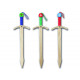 Épée en bois Templier colorée environ 55cm