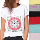 Mujer T-Shirt , Camisa, Reloj Rosa, SL, 6246