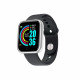 Y68 smartwatch in zilverzwarte kleur