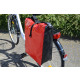 Fahrradtasche aus Tarpaulin (LKW-Plane), rot/schwa