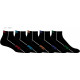 set of 5 men's short socks, sport black