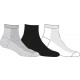 set of 3 men's ankle socks, sport white / gray