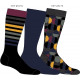set of 3 men's socks, colors