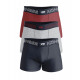 set of 3 men's boxer shorts, navy / gray / r