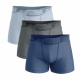 set of 3 men's boxer shorts, sky / gray / blue