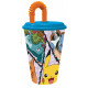 Pokémon szívószálas pohár, műanyag 430 ml