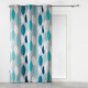 cortina con ojales, azul 140 x 240 cm, algodón est