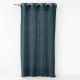 cortina con ojales, azul marino, 135 x 240 cm, gas
