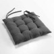 Poduszka na siedzisko, pikowane, antracyt, 40x40x