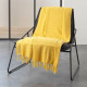 manta sillón con flecos, amarillo, 150 x 150
