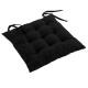 Poduszka na siedzisko, pikowane, czarne, 40 x 40 c