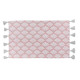 dywanik prostokąt + pompony, różowy, 50 x 80 cm, b