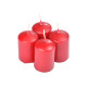 set de 4 bougies pilier d4*h6cm essentiel parfum f