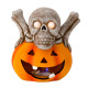 Halloweenkürbis mit Skelett, mit LED, h=20cm b=18c