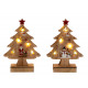 Sapin de Noël en bois avec LED h = 23cm l = 16cm, 