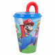 Super Mario itató pohár szalmával