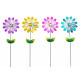 Gartenstecker Blume Metall Stick, 61 cm, 4 Farben