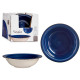 plate deep blue stoneware rim