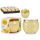 scented candle glass jar citrus fruits
