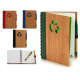 Notizbuch und Stift aus recyceltem Bambus 18x14cm,
