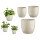 set 3 domed ceramic pots 14-17-22
