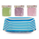 set of 10 small square dishes stripes colo