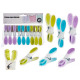 set 9 silicone tweezers, colors 3 times assorted