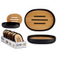 black soap dish with bamboo lid