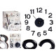 Uhrwerk Aufkleber mit schwarzen Zahlen