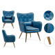 chair velvet blue with cushion