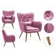 chair velvet pink with cushion