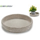 plate cement embossed wicker small