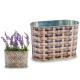 large oval metal planter high wicker