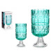 turquoise cut crystal vase