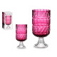 dark pink cut crystal vase